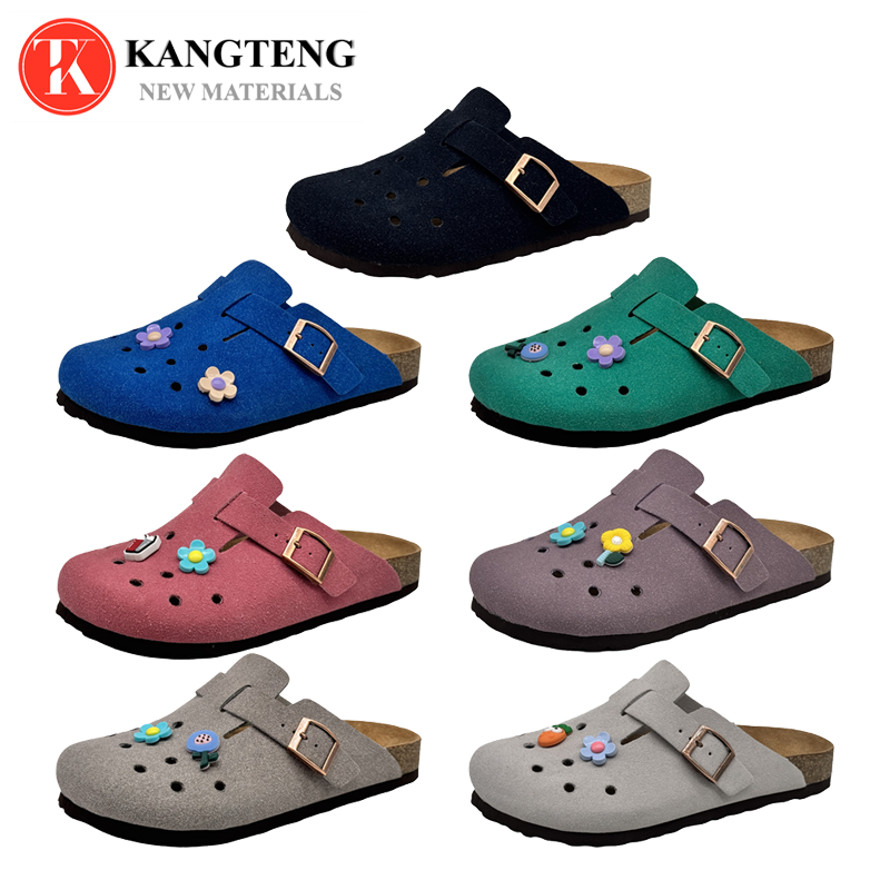 Boston-Style Suede & Natural Cork Footbed Closed-Toe Clog - Fujian Jinhongchang Sports Goods Co., Ltd.