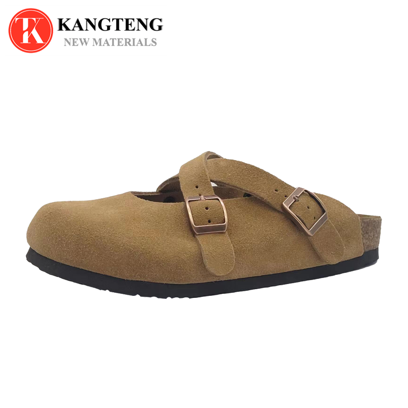 Boston-Style Suede & Natural Cork Footbed Closed-Toe Clog - Fujian Jinhongchang Sports Goods Co., Ltd.