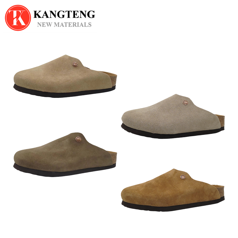 Boston-Style Suede & Natural Cork Footbed Closed-Toe Clog - Fujian Jinhongchang Sports Goods Co., Ltd.