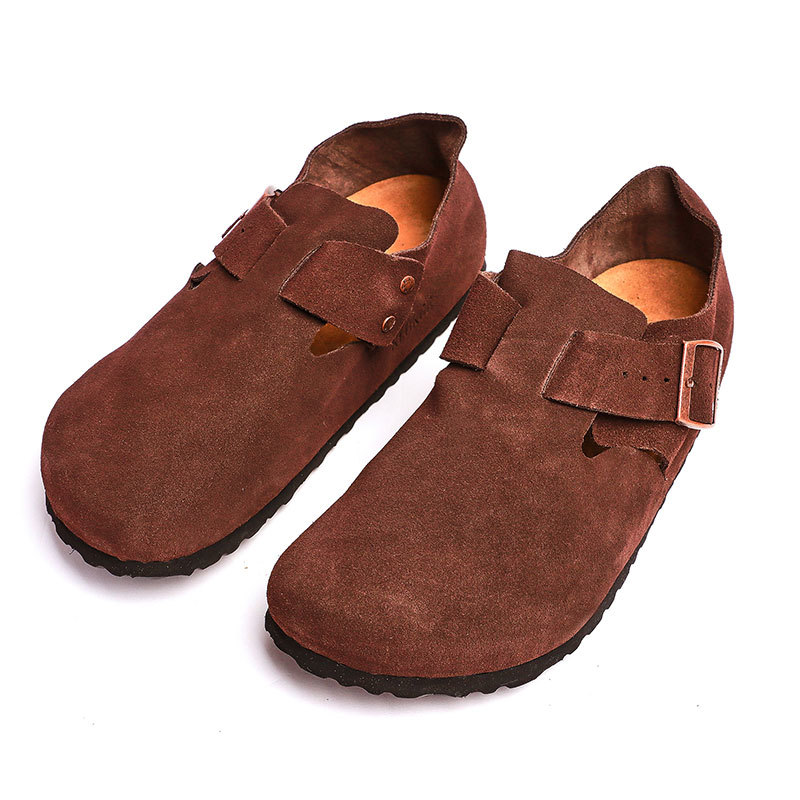Boston-Style Suede & Natural Cork Footbed Closed-Toe Clog - Fujian Jinhongchang Sports Goods Co., Ltd.