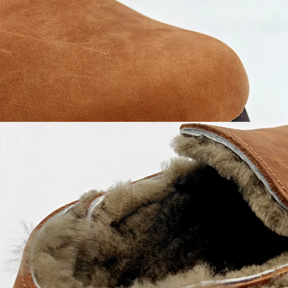 JHC-WC13 | Premium Winter Wool-Lined Latex Cork Clogs angle 2