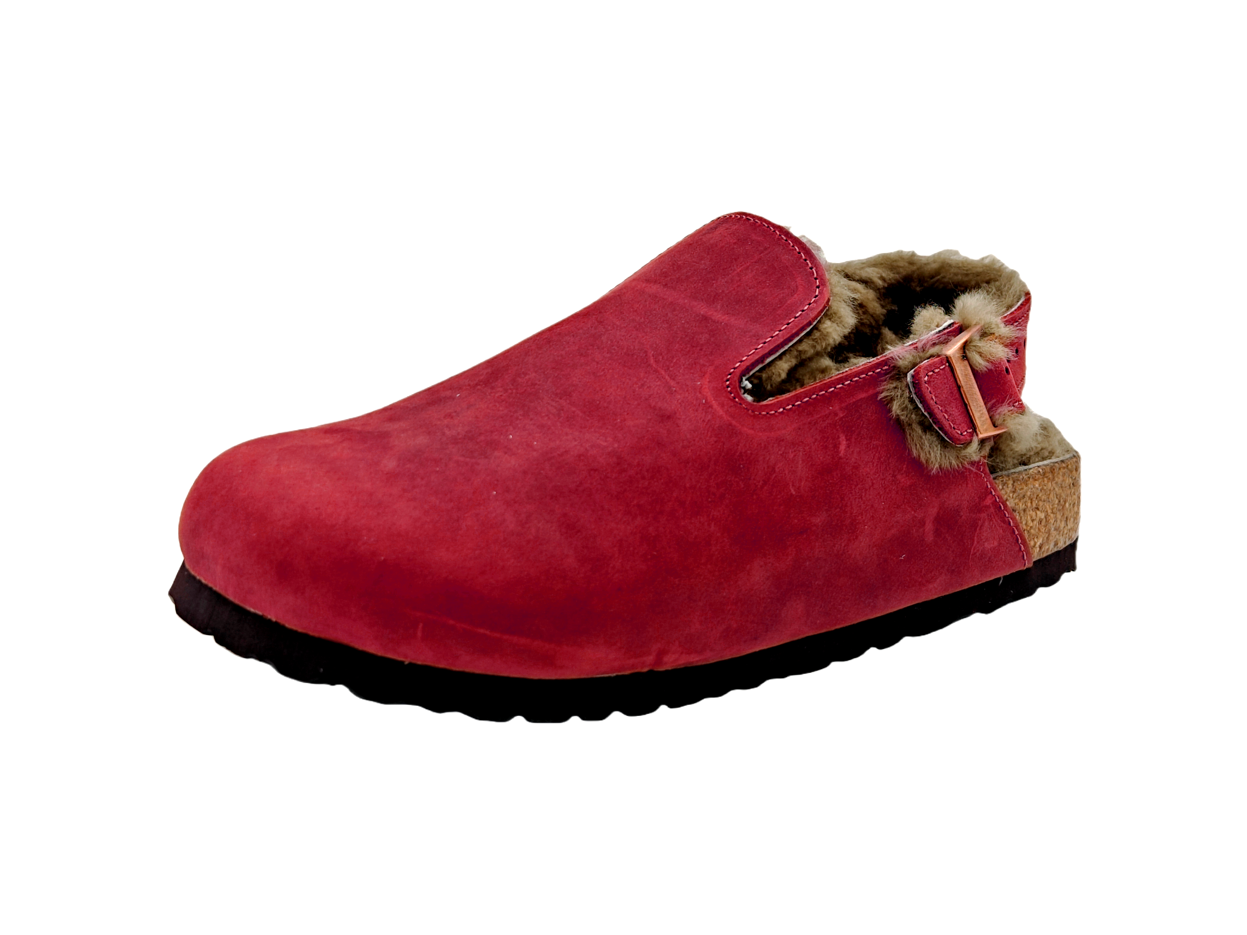 JHC-WC13 | Premium Winter Wool-Lined Latex Cork Clogs angle 7