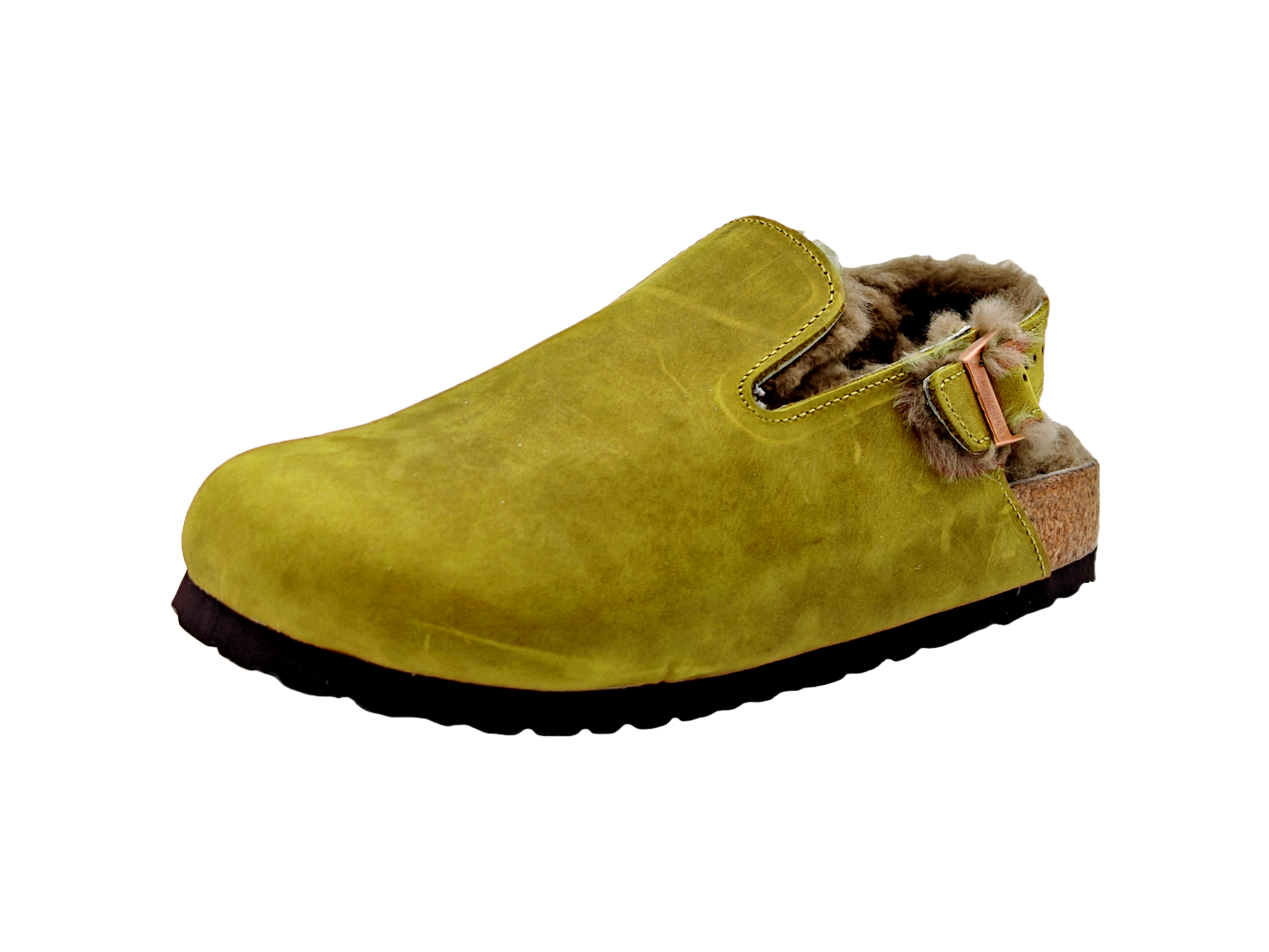 JHC-WC13 | Premium Winter Wool-Lined Latex Cork Clogs angle 8